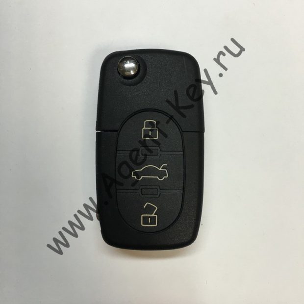 Выкидной ключ Audi 3 кнопки + Panic, A3 A6 S6 A8 AllRoad TT 2002-2004